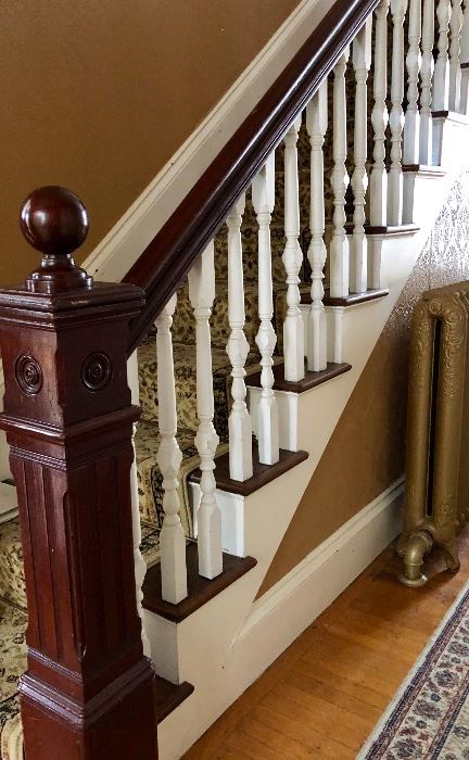Entryway flooring, any and all parts of these beautiful Victorian bannisters...