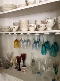 Bunches of dishes, glasses, etc.