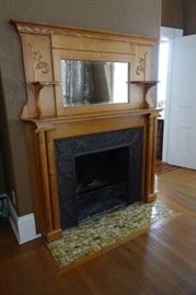 Gorgeous Oak Antique Fireplace Mantle