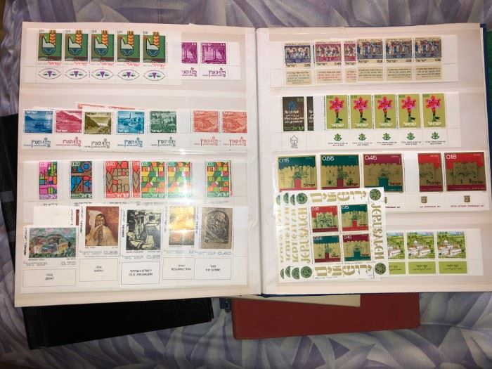 ISRAELI STAMP COLLECTION - BOOKS AND BOOKS OF STAMPS