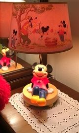 VINTAGE 3-POSITION MICKEY MOUSE LAMP.  WE HAVE A SECOND VERY SIMILAR.