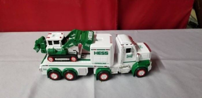 Hess Tractor Trailer with Dozer Toy Truck Set