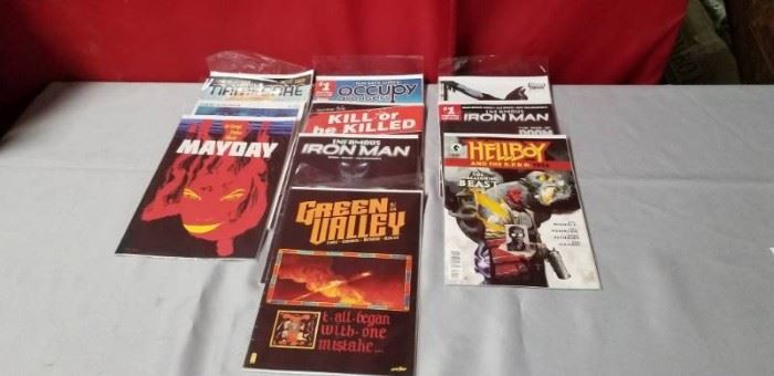 Lot of 10 Varied Comic Books Iron Man, BatMan 