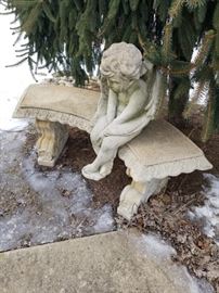 Cement Bench, Cement Angel