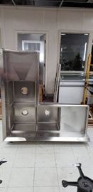 3 Compartment SS Corner Commercial Sink with Legs