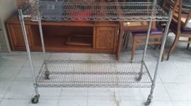 Two Shelf Rolling Metro Rack