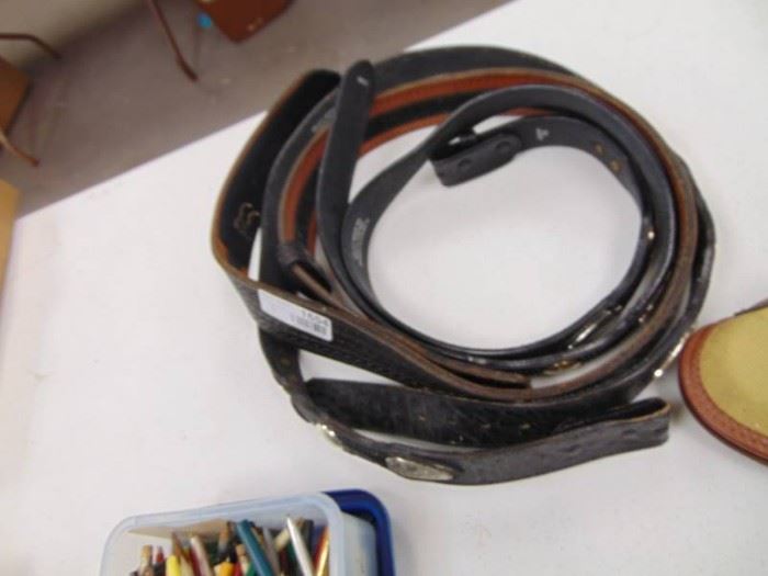 2 Leather Belts Pistol Case