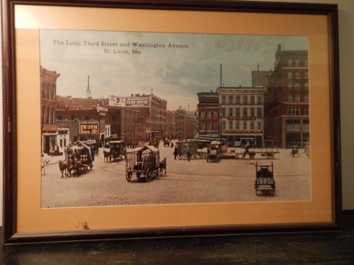 HISTORICAL DOWNTOWN ST LOUIS FRAMED PHOTO