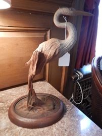 CARVED HERON