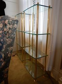 BRASS & GLASS SHELVES