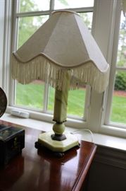 Art Deco Green Marble Floor Lamp