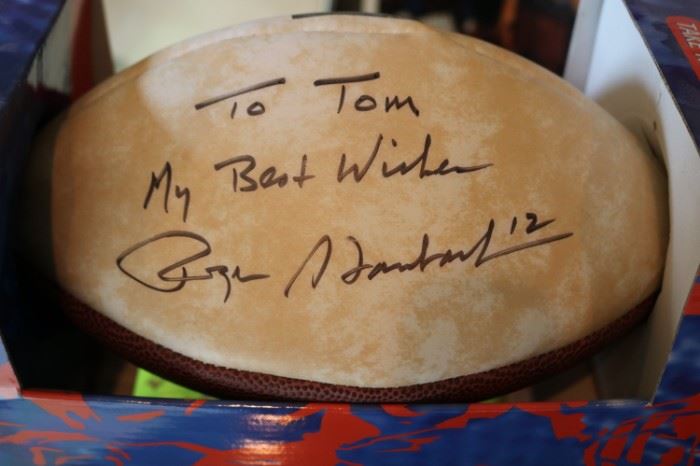 Roger Staubach Signed Football Dallas Cowboys