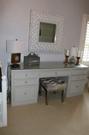 Long Glass top desk