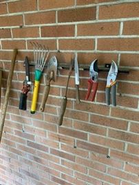 Gardening and planting tools.