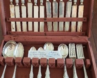 Sterling flatware service for 12