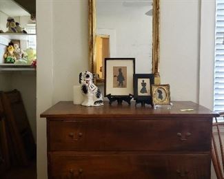 Antique chest with one-plank top and both sides