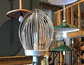 Vintage Commercial Whisk Floor Lamp