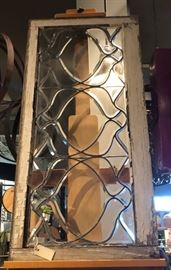 Vintage Leaded Glass Window from Nebraska (pr)
