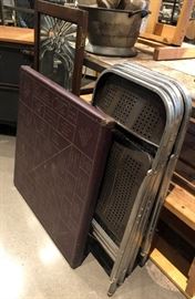 Vintage Folding Card Table (Advertisement) from Iowa Vented Metal Folding Chairs 