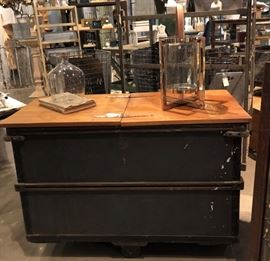 Vintage Factory Cart Opens on both ends or can be removed from back East 