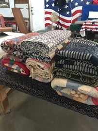 Hand made quilts and coverlets