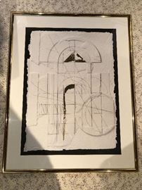 Architectural drawings. Etchings on handmade paper