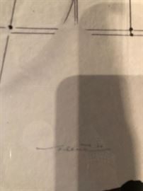 Architectural drawings. Etchings on handmade paper
