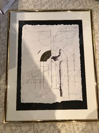 Architectural drawings. Etchings on handmade paper