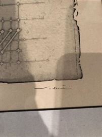 Architectural drawings. Etchings on handmade paper