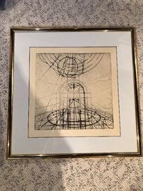 Architectural drawings. Etchings on handmade paper