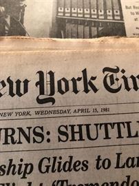 Apollo 15 Moon Walk - Ride - Rock Music Concert - 1971 New York Times Newspaper New York times 4/15/81