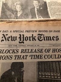 New York Times release of hostages 1/20/1981