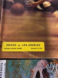 New york Knicks Vs Los Angeles November 24, 1968 Program