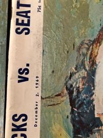 1969 New York Knicks vs. Seattle NBA Basketball Program