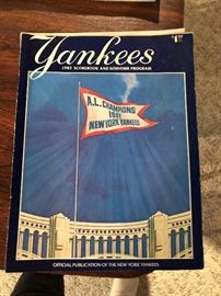 1982 Yankees Scorebook and Souvenir Program