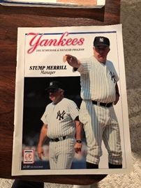 1981 Yankees Scorebook and Souvenir Program Stump Merrill