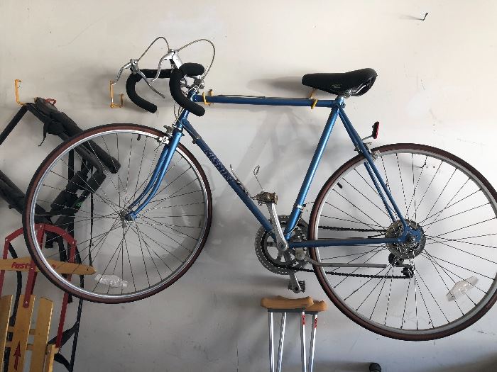 Bicycles: Schwinn Crisscross, Trek 820, Trek Mountain Lion, Nishiki bicycle