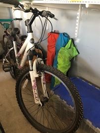 Bicycles: Schwinn Crisscross, Trek 820, Trek Mountain Lion, Nishiki bicycle