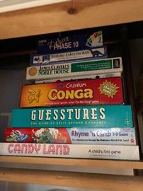 Deluxe Phase 10 Board Game< Birthday Cakes for kids Kit, James Clavells Nobel House, Cranium Conga, Guesttures, Rhyme 'n Climb 3-D game, Candy Land