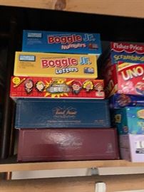 Boggle Numbers, Boggle Letters, Family Feud Survey Says Board Game, Trivial Pursuit games