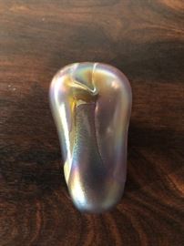 Signed studio glass vase