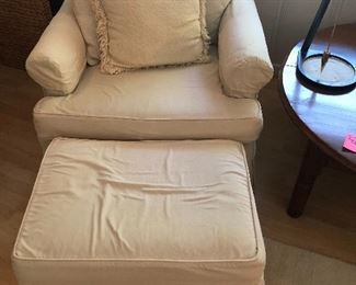 Chair with ottoman slip cover)