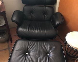 Eames Leather chair and ottoman