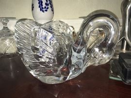 lead crystal swain dish