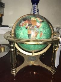 green quartz gemstone world globe