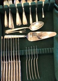 53 piece set of Gorham "Camellia" Sterling