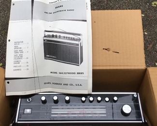 Vintage Sears 4-Band Shortwave Radio w/ Manual & Original Box