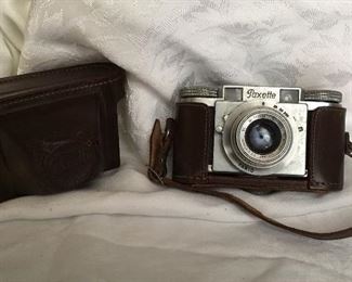 Vintage Paxette Camera ; Leather Case