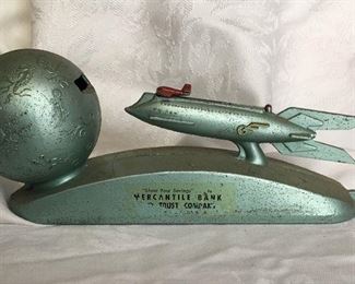STRATO “Shoot Your Savings” VTG MC Bank SPACE AGE 1950’s / early 1960’s 