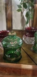 Pretty hand painted glass